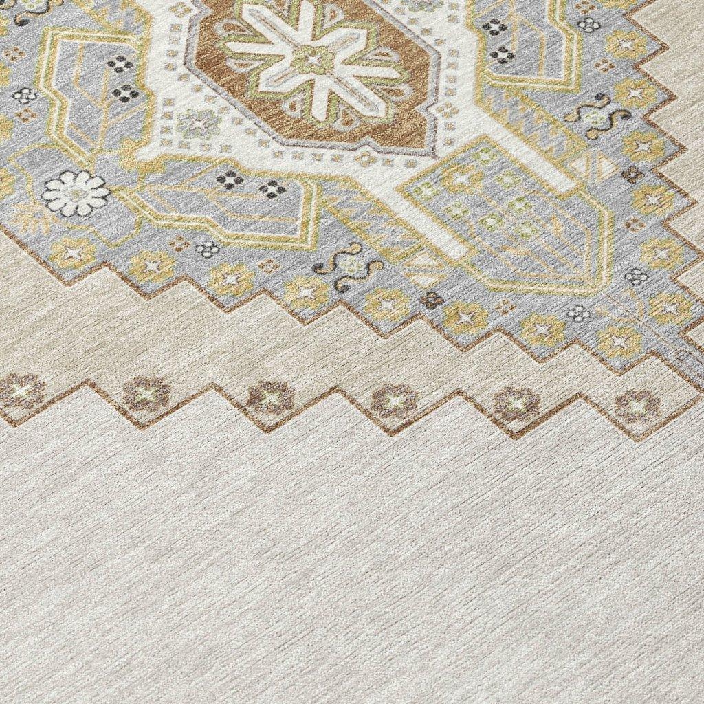 LOOMLAN Rugs Elira Ivory Washable Indoor-Outdoor Rug