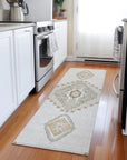 LOOMLAN Rugs Elira Ivory Washable Indoor-Outdoor Rug