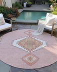 LOOMLAN Rugs Elira Pink Washable Indoor-Outdoor Rug