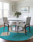 LOOMLAN Rugs Elira Teal Washable Indoor-Outdoor Rug