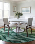 LOOMLAN Rugs Elissar Teal Washable Indoor-Outdoor Rug