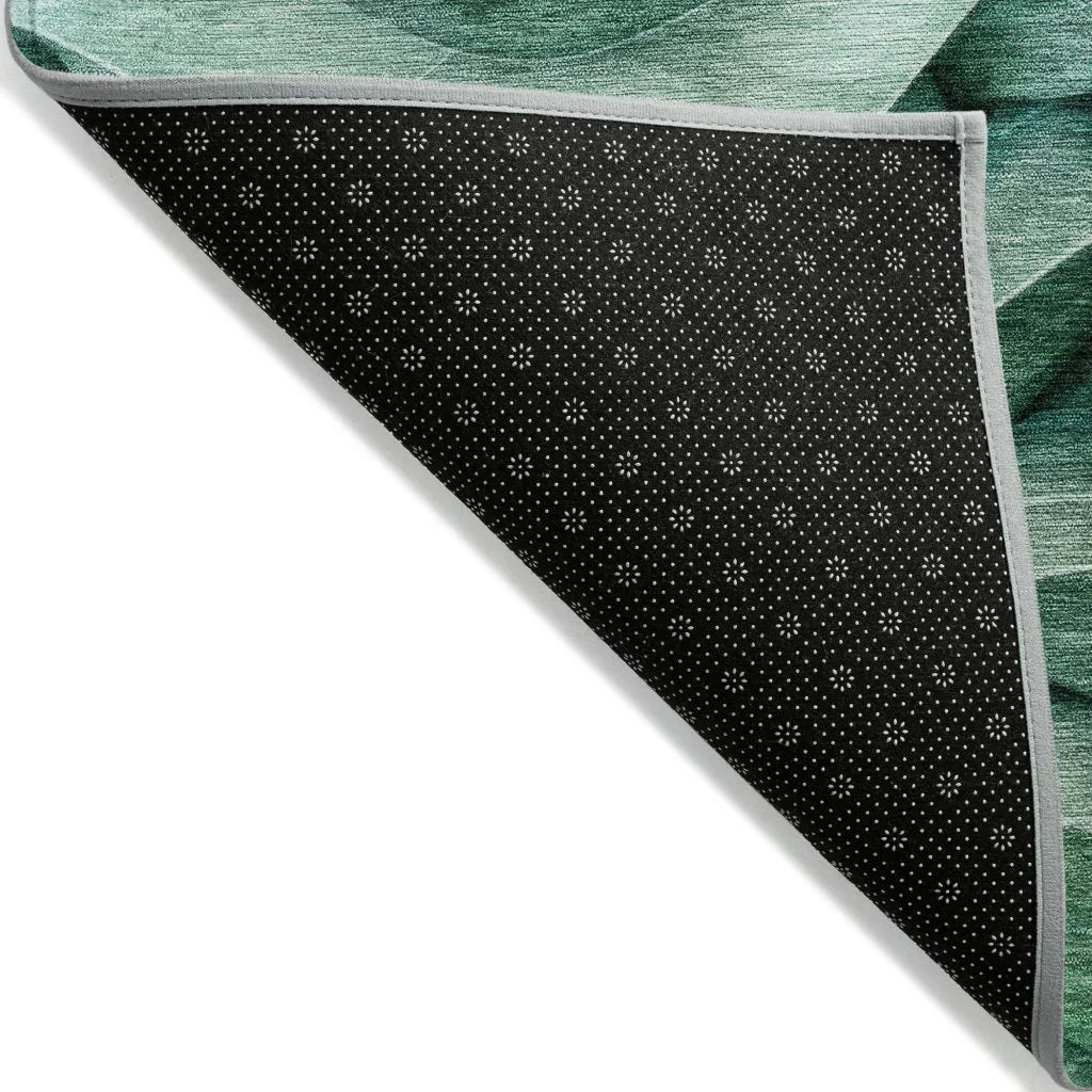 LOOMLAN Rugs Elissar Teal Washable Indoor-Outdoor Rug