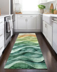LOOMLAN Rugs Elissar Teal Washable Indoor-Outdoor Rug