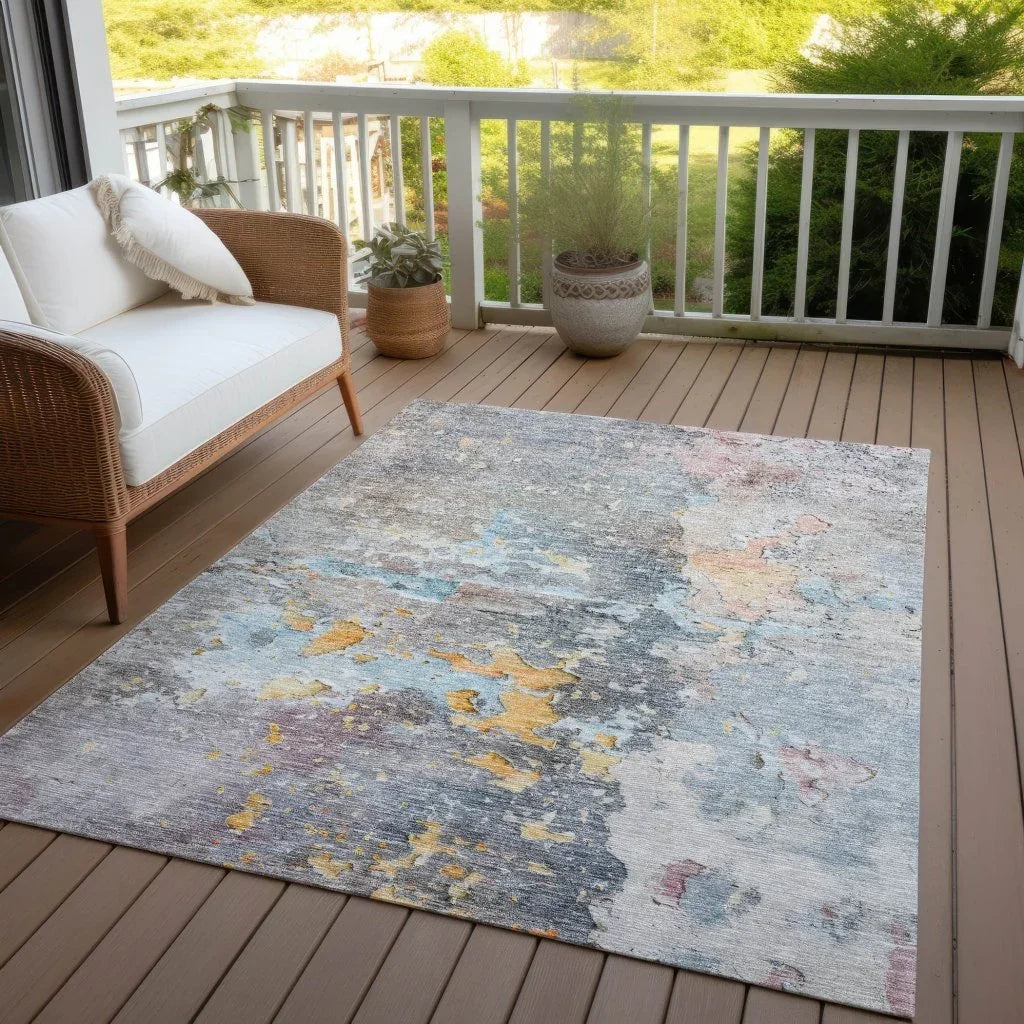 LOOMLAN Rugs Ellior Granite Washable Indoor-Outdoor Rug