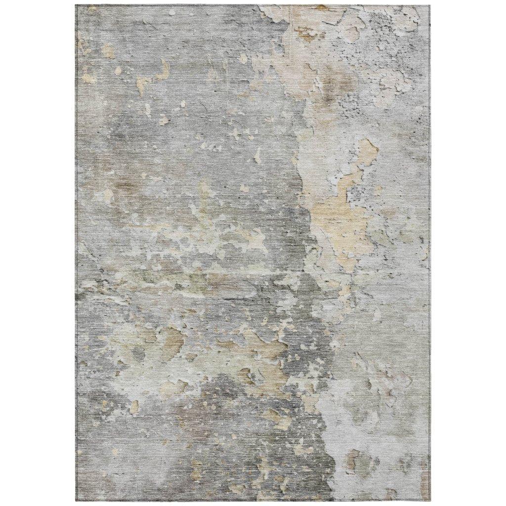LOOMLAN Rugs Ellior Gray Washable Indoor-Outdoor Rug