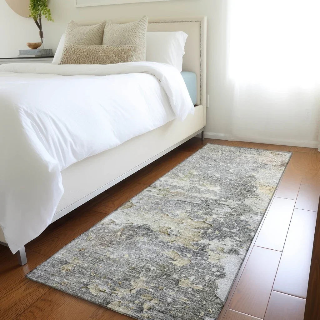 LOOMLAN Rugs Ellior Gray Washable Indoor-Outdoor Rug
