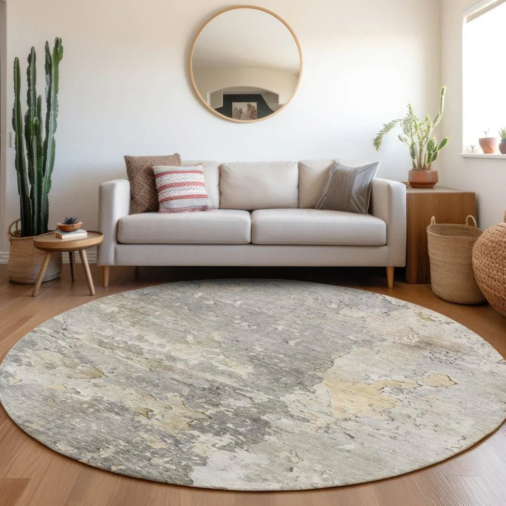 LOOMLAN Rugs Ellior Gray Washable Indoor-Outdoor Rug