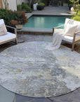LOOMLAN Rugs Ellior Gray Washable Indoor-Outdoor Rug