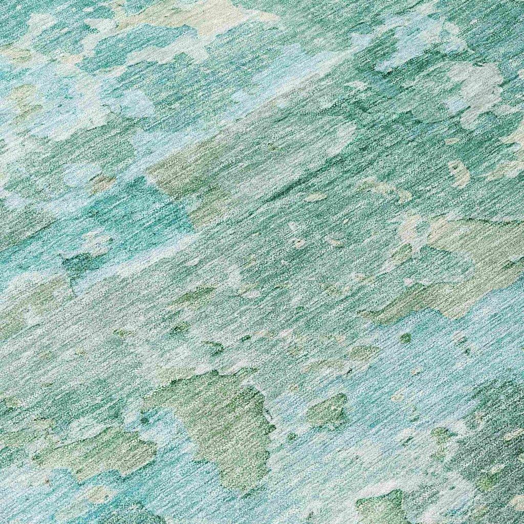 LOOMLAN Rugs Ellior Green Washable Indoor-Outdoor Rug