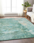 LOOMLAN Rugs Ellior Green Washable Indoor-Outdoor Rug