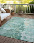 LOOMLAN Rugs Ellior Green Washable Indoor-Outdoor Rug