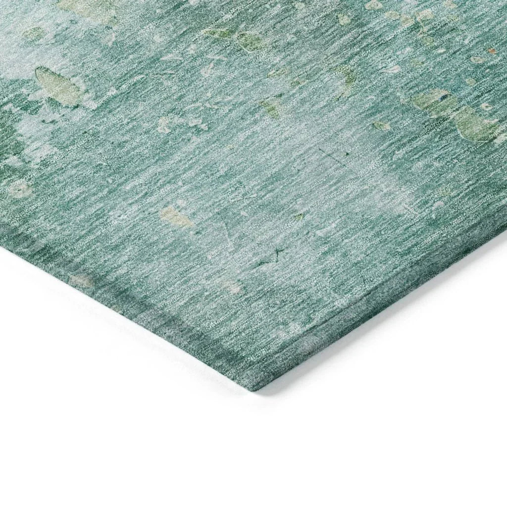 LOOMLAN Rugs Ellior Green Washable Indoor-Outdoor Rug