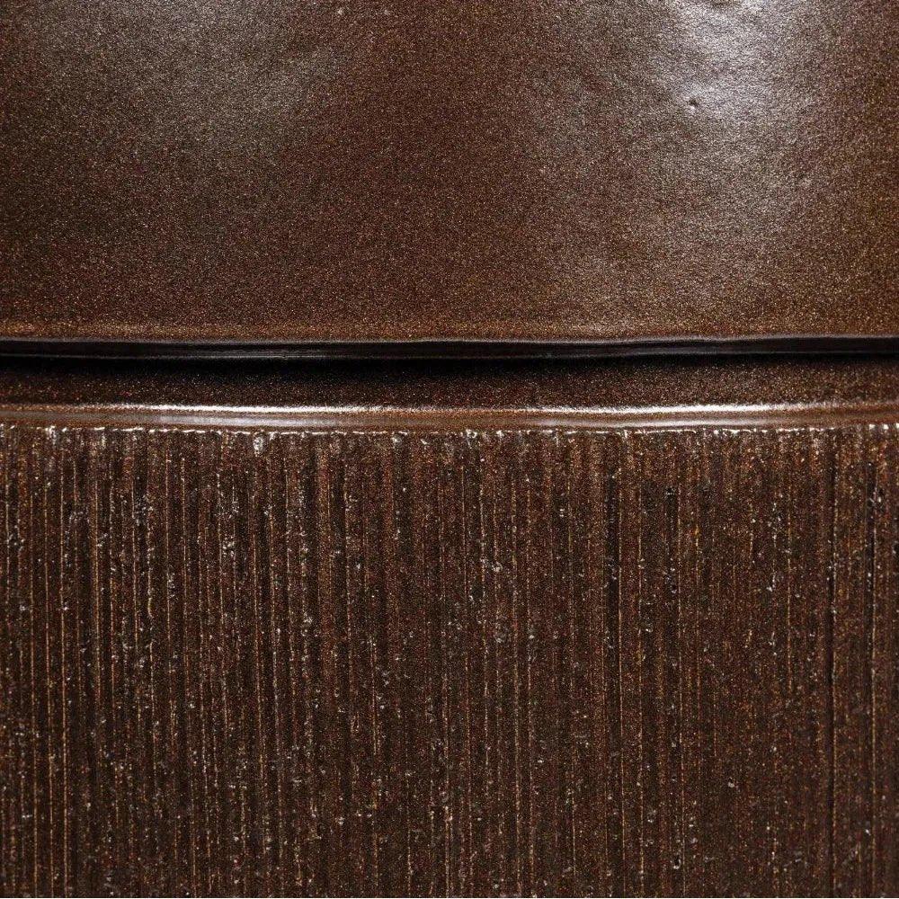 Seasonal Living Ellipse Accent Table - Pyrite Brown Outdoor End Table