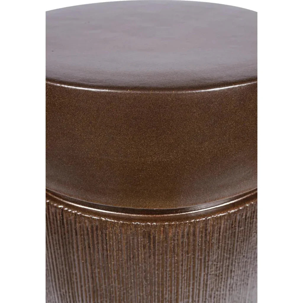 Seasonal Living Ellipse Accent Table - Pyrite Brown Outdoor End Table