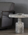 Elmira Concrete Outdoor Round Side Table - LOOMLAN - SUNPAN - Outdoor Side Tables