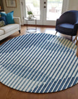 LOOMLAN Rugs Elowen Blue Washable Indoor-Outdoor Rug