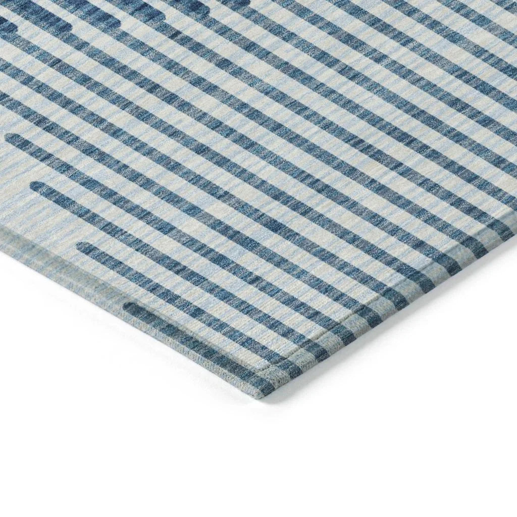 LOOMLAN Rugs Elowen Blue Washable Indoor-Outdoor Rug