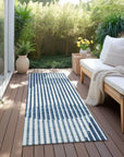 LOOMLAN Rugs Elowen Blue Washable Indoor-Outdoor Rug