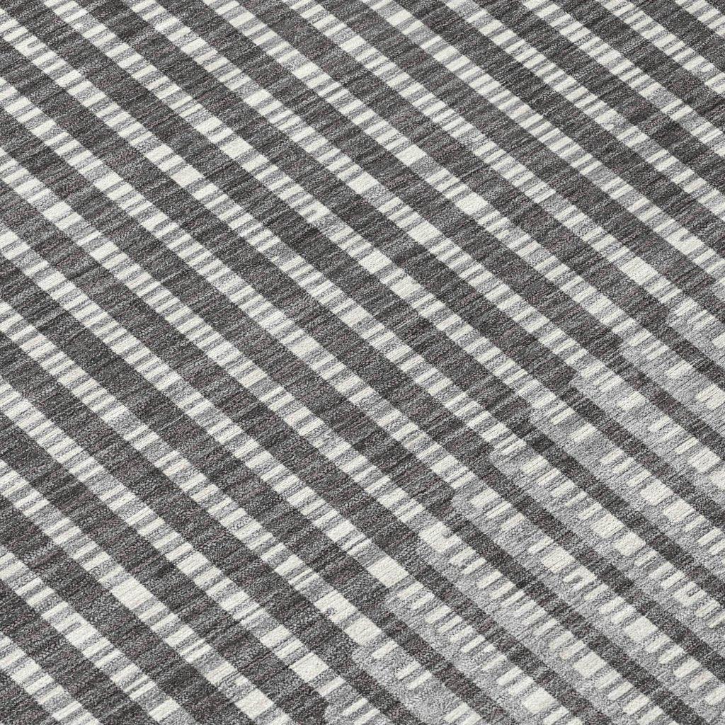 LOOMLAN Rugs Elowen Charcoal Washable Indoor-Outdoor Rug