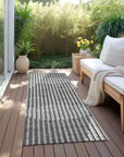LOOMLAN Rugs Elowen Charcoal Washable Indoor-Outdoor Rug