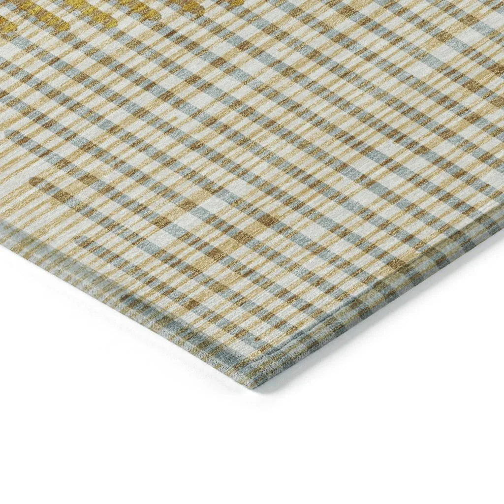 LOOMLAN Rugs Elowen Gold Washable Indoor-Outdoor Rug