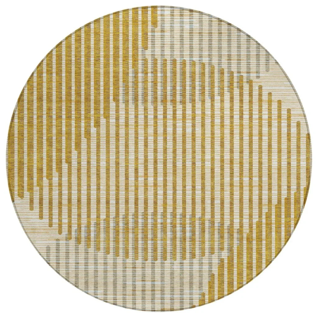 LOOMLAN Rugs Elowen Gold Washable Indoor-Outdoor Rug