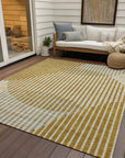 LOOMLAN Rugs Elowen Gold Washable Indoor-Outdoor Rug