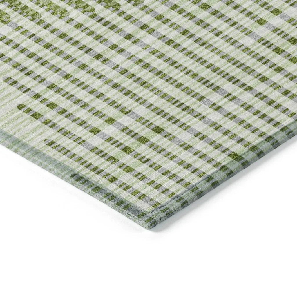 LOOMLAN Rugs Elowen Green Washable Indoor-Outdoor Rug
