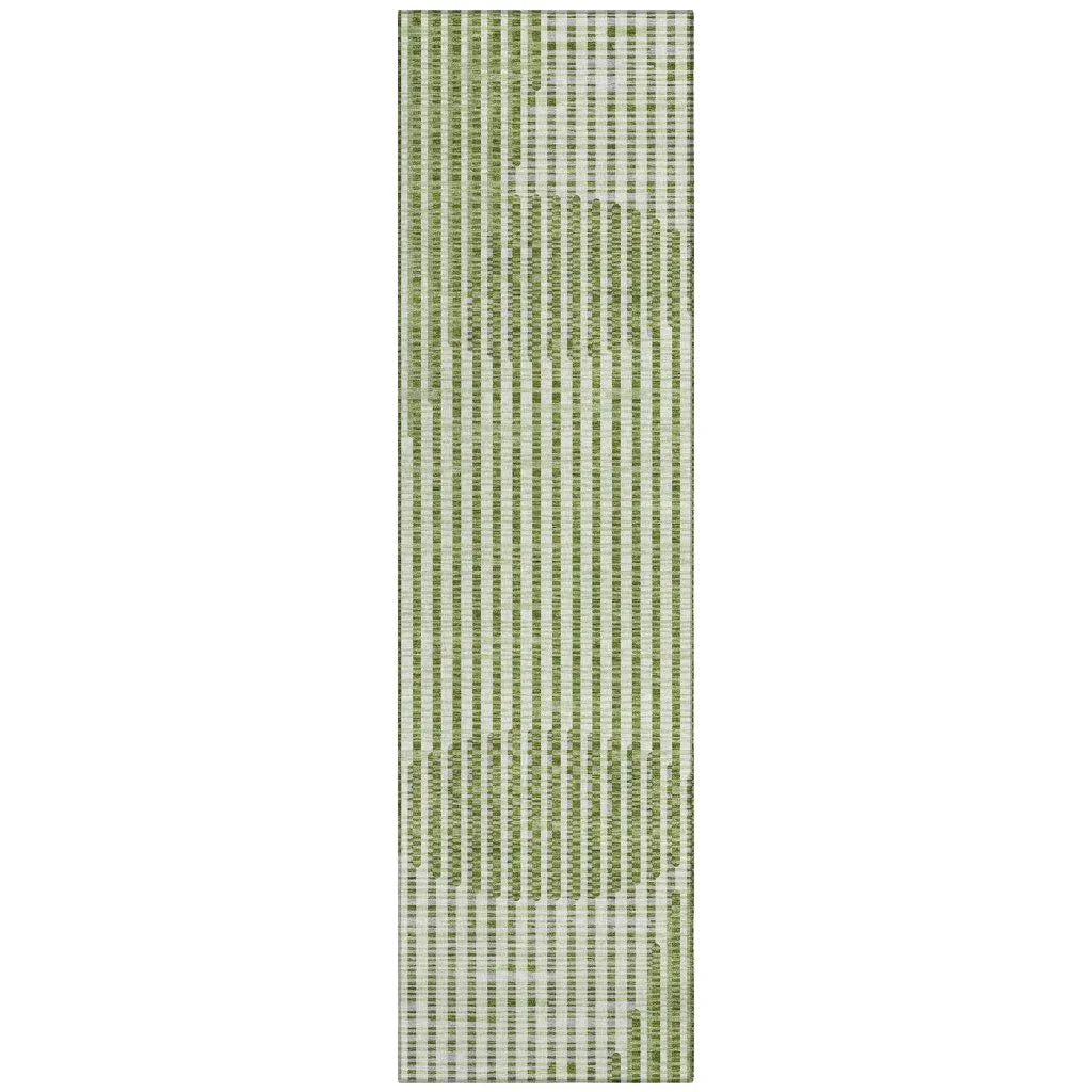 LOOMLAN Rugs Elowen Green Washable Indoor-Outdoor Rug