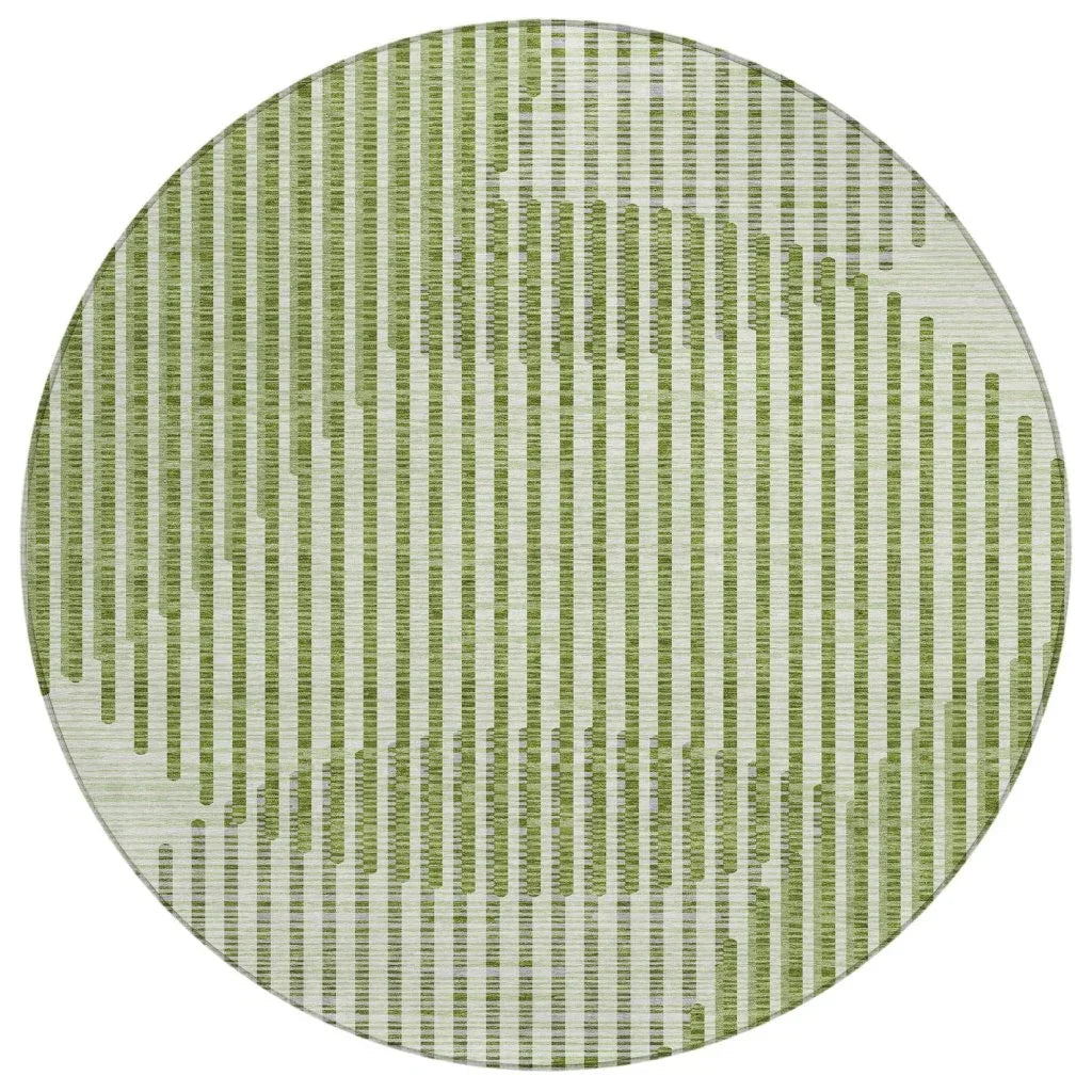 LOOMLAN Rugs Elowen Green Washable Indoor-Outdoor Rug