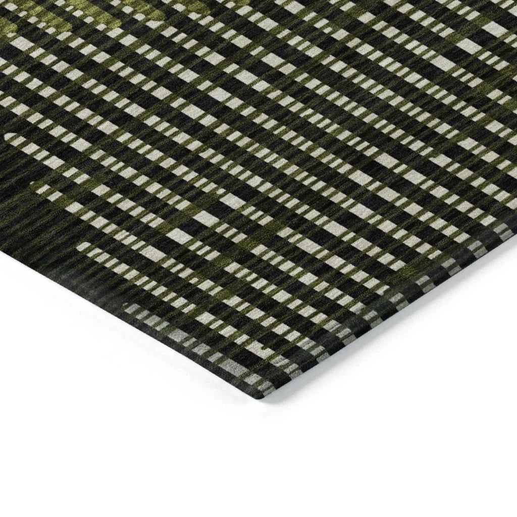 LOOMLAN Rugs Elowen Olive Washable Indoor-Outdoor Rug