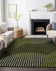 LOOMLAN Rugs Elowen Olive Washable Indoor-Outdoor Rug