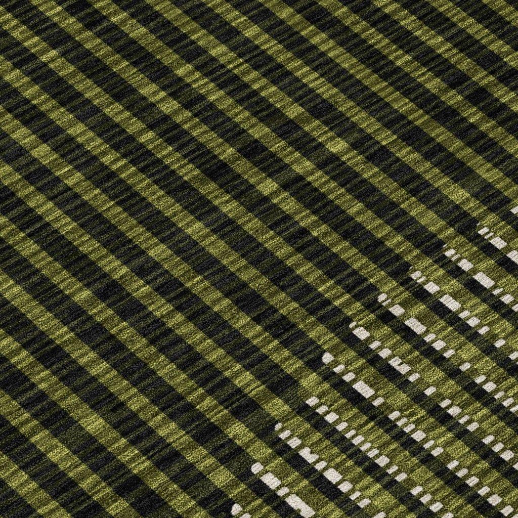 LOOMLAN Rugs Elowen Olive Washable Indoor-Outdoor Rug