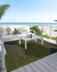 LOOMLAN Rugs Elowen Olive Washable Indoor-Outdoor Rug
