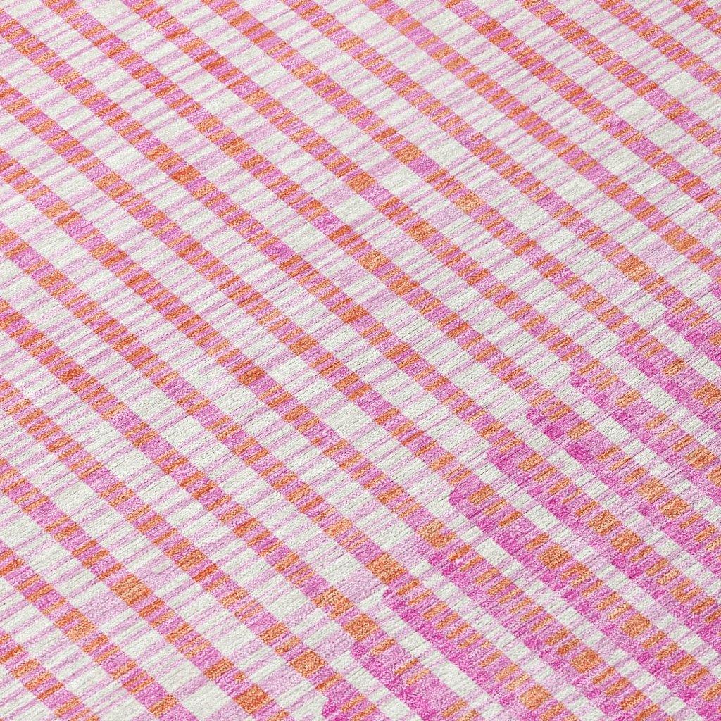 LOOMLAN Rugs Elowen Pink Washable Indoor-Outdoor Rug