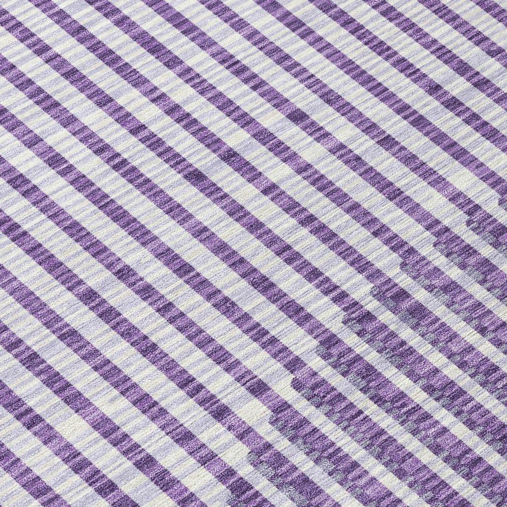 LOOMLAN Rugs Elowen Purple Washable Indoor-Outdoor Rug