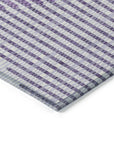 LOOMLAN Rugs Elowen Purple Washable Indoor-Outdoor Rug