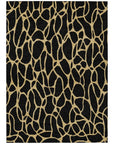 LOOMLAN Rugs Elowira Black Washable Indoor-Outdoor Rug