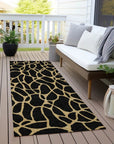 LOOMLAN Rugs Elowira Black Washable Indoor-Outdoor Rug