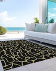 LOOMLAN Rugs Elowira Black Washable Indoor-Outdoor Rug