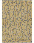 LOOMLAN Rugs Elowira Gold Washable Indoor-Outdoor Rug