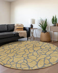 LOOMLAN Rugs Elowira Gold Washable Indoor-Outdoor Rug