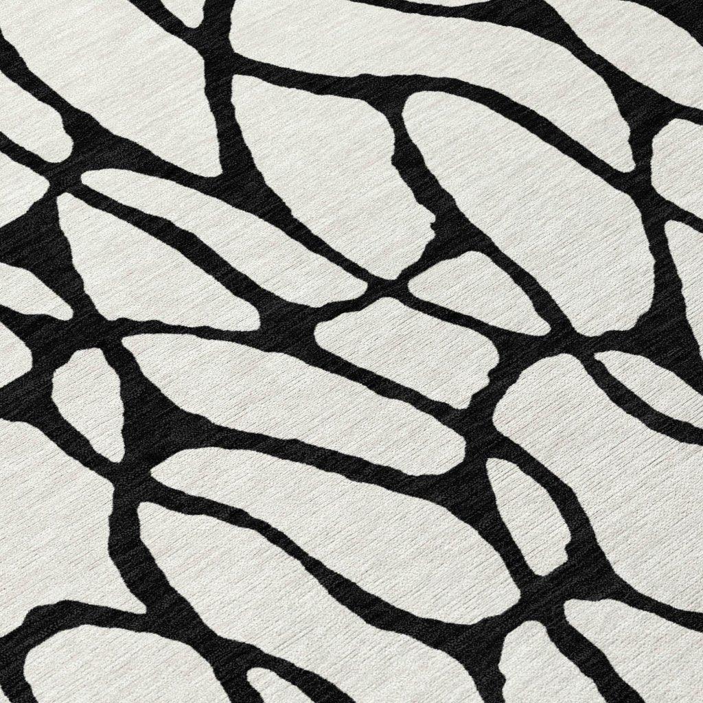LOOMLAN Rugs Elowira Ivory Washable Indoor-Outdoor Rug