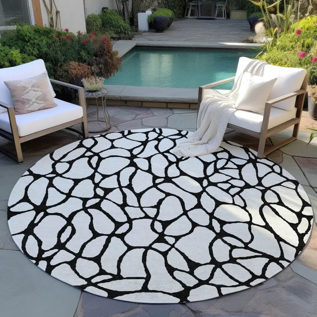 LOOMLAN Rugs Elowira Ivory Washable Indoor-Outdoor Rug