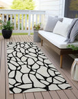 LOOMLAN Rugs Elowira Ivory Washable Indoor-Outdoor Rug