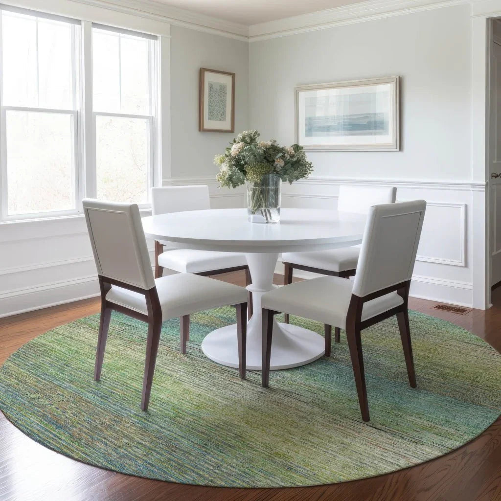 LOOMLAN Rugs Elu Green Washable Indoor-Outdoor Rug