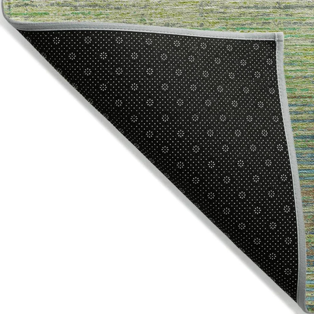 LOOMLAN Rugs Elu Green Washable Indoor-Outdoor Rug