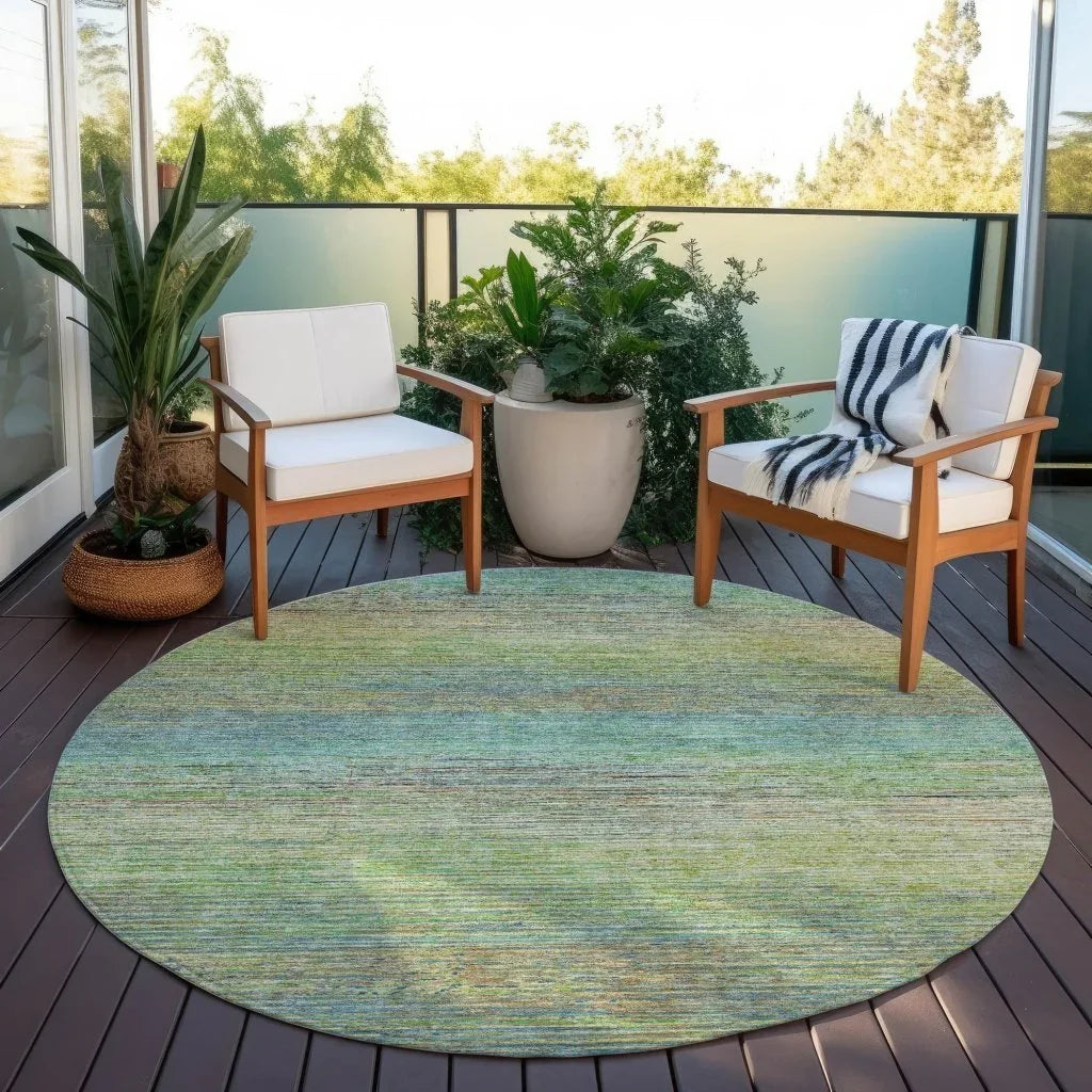 LOOMLAN Rugs Elu Green Washable Indoor-Outdoor Rug