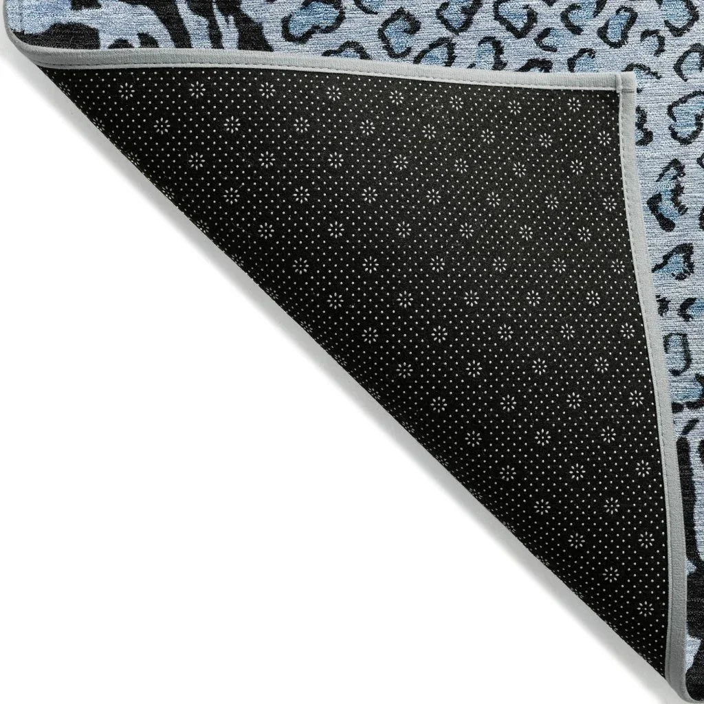 LOOMLAN Rugs Elyvia Blue Washable Indoor-Outdoor Rug