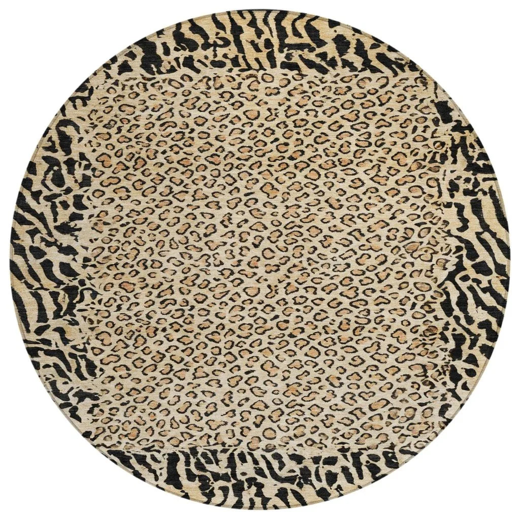 LOOMLAN Rugs Elyvia Gold Washable Indoor-Outdoor Rug